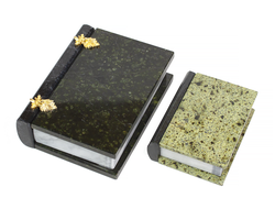 Шкатулка "Книга",  змеевик. Разные размеры.