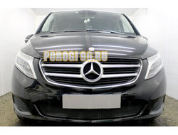 Защита радиатора Mercedes-Benz V-Klass II 2014- black PREMIUM
