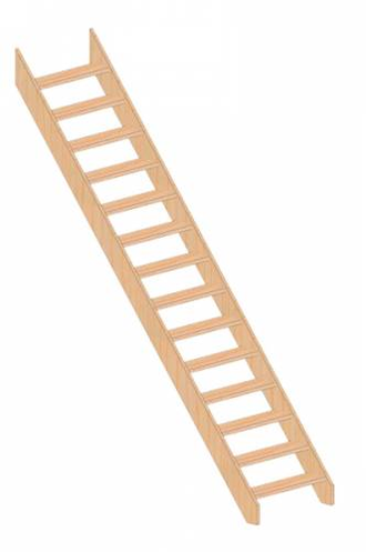 Прямая деревянная лестница "Нормандия» ЛМО-14