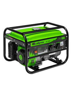 Генератор бензиновый БС-2800, 2.5 кВт, 230В, четырехтактный, 15 л, ручной стартер Сибртех