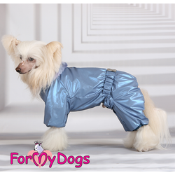 FOR MY DOGS комбинезон для собак голубой металлик