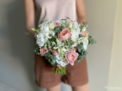 Букет невесты & Бутоньерка № 1365
