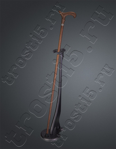 Черная дубовая подставка для трости