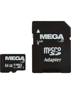 Карта памяти ProMega jet microSDXC UHS-I Cl10 + адаптер, PJ-MC-64GB