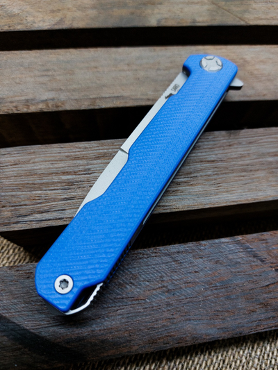 Складной нож Single EVO. Клинок копье. Сталь AUS 10, рукоять G10, цвет синий