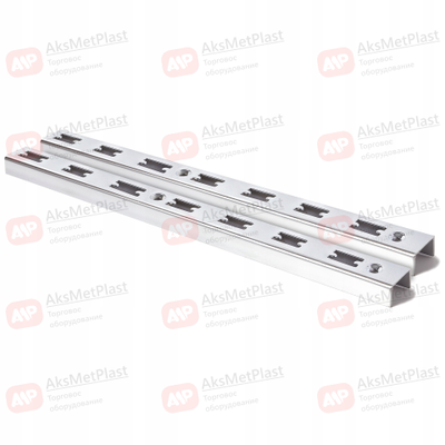 2202 Профиль "П"-образный перфорированный Canalina/Global хром 50х50 L=2400 мм шаг 50 мм W30.5xH23xL2400мм толщина стенки 1.8мм