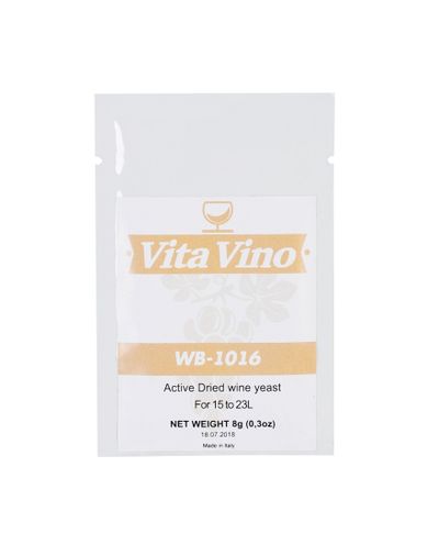 Дрожжи винные VitaVino (Италия) штамм WB-1016 для белых вин из винограда и ягод.