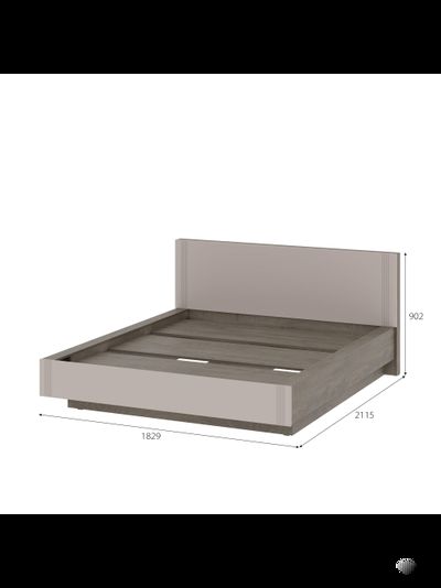 Одетта кровать 1,6х2,0 КР1 Дуб Эндгрей / Меланж