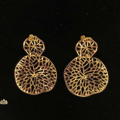 Элегантные кружевные серьги-подвески 6см