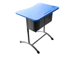 Стол ученический регулируемый, одноместный, с пластиковой столешницей