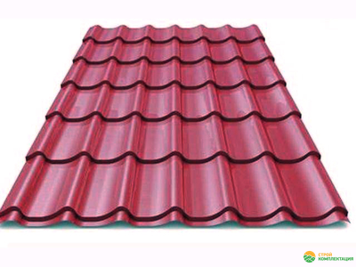 Металлочерепица Супермонтеррей RAL3005 (Красное вино), кв.м.