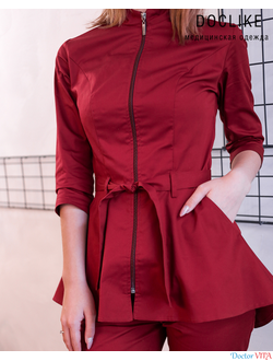 БЛУЗА DOCLIKE DL423 бордовая