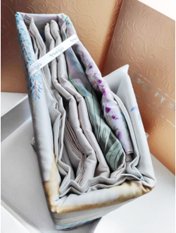 Постельное белье мако-сатин полутороспальное 150x200x1 180x230x1 50x70x2 TIS04-867