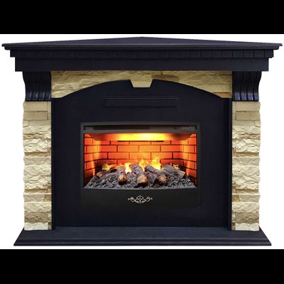 Угловой электрокамин Дублин BL M1 с очагом 3D FireStar 25.5