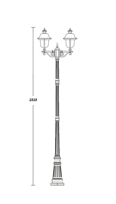 Садово-парковый светильник серии  Madrid  2 (199см)