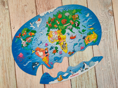 Пазл магнитный "6 континентов"