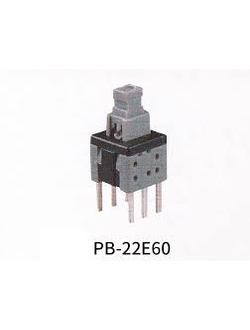 кнопка тактовая PB-22E60 6-pin с фиксацией (100 штук)