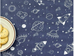 Наволочка на молнии к подушке Биосон U maxi хлопковый cатин рисунок Космос