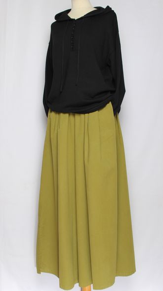 Джемпер "Капюшон тесёмки" черный до р.50