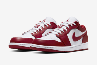 Nike air jordan online 1 low red white