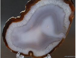 Агат — полированная пластина «Слоненок» 142*100*5 мм