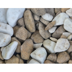 Жёлто-белая мраморная крошка галтовка