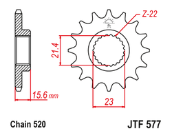 Звезда ведущая JT JTF577.15 (JTF577-15) (F577-15)