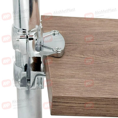 JOK-80 Зажим для полки ДСП односторонний системы Joker-Uno d=25 мм, цвет: хром