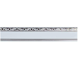 Карниз Монарх 2,4м белый с хромом [27866]