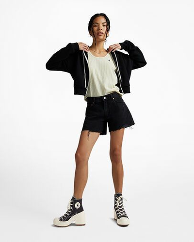 С чем надеть кеды Converse Chuck 70 De Luxe Heel черные высокие