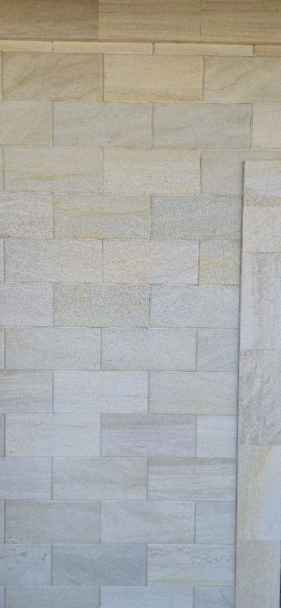 Акушинский камень светло-желтый с фаской