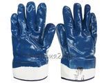 Перчатки МБС, х/б,полный облив нитрилом,синие МАНЖЕТ КРАГА (код 0152)