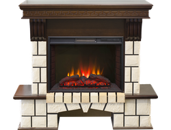 Электрокамин Stone AO с очагом Sparta 25.5 LED