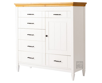 Комод Дания №5 на высоких ножках из массива сосны  112 Х 40,5 Х 113,5 СМ с ящиками