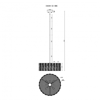 Светильник потолочный iLAMP Panorama D4688-50 MBK