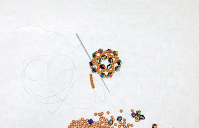 NC-208 Гамма Иглы бисерные с нитковдевателем 54мм 12шт.+ 2 нитковдевателя