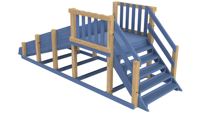 Зимняя деревянная заливная горка Выше Всех Ледянка (масло)