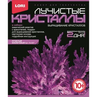 Набор для творчества Лучистые кристаллы Фиолетовый кристалл,Лк-007