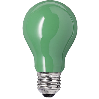 Цветная лампа накаливания Narva Coloured Farbig Green AGL 25w E27