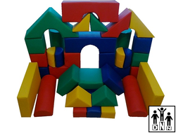 Мягкий модульный Конструктор «Городок» 34 предмета