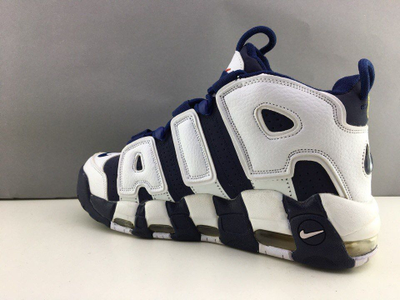 Nike Air More Uptempo 96 University (белыые с синим)