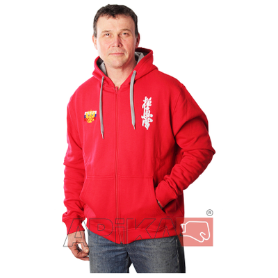 APIKA Толстовка на молнии с вышивкой символики (мужская модель)