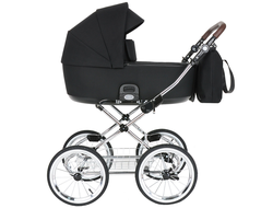 Коляска 2в1 Roan Bass Next Classic Black /Chrome D14 руч.Коричневый