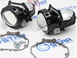 Набор Bi-Led линз Kia Magentis 2 MG (2005 - 2010) Aozoom A3+ New с переходными рамками (ремкомплект)