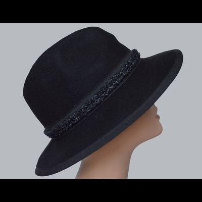 Фетровая шляпа осень - зима 2018 - 2019 Vizio Италия 6122 черная