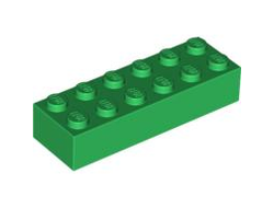 Brick 2 x 6, Green (2456 / 245628 / 4142867 / 4181135)
