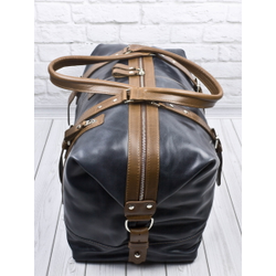 Кожаная дорожная сумка Campora Premium dark blue (арт. 
4019-54)