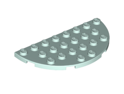 Plate, Round Half 4 x 8, Light Aqua (22888 / 6292996)