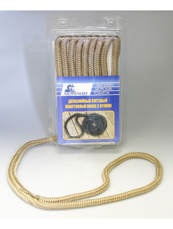 Плетеный швартовный конец Мореман, 9,5 мм x 6 м, темно-серый