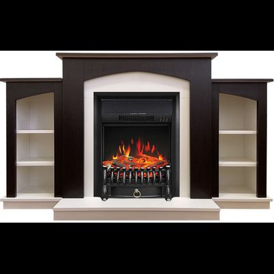 Электрокамин Скандинавия LUX BL-WT с очагом Fobos